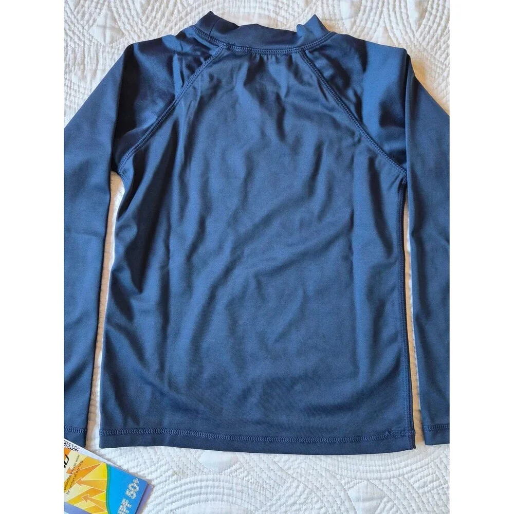 NWT Kanu Surf Navy Rash Guard Long Sleeve Size 6 SPF 50